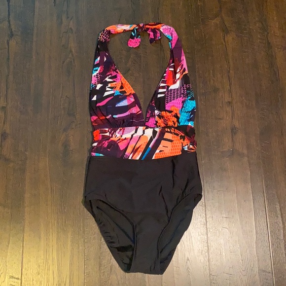 Aqua Green Halter One Piece